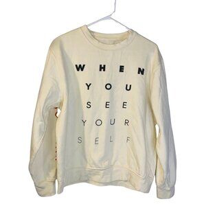 Kings of Leon Women's Concert Sweatshirt Size M When You See Yourself Ivory